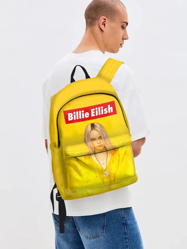 Джинсовый рюкзак с принтом «Billie Eilish»
