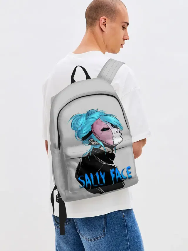 Джинсовый рюкзак с принтом «Sally Face»