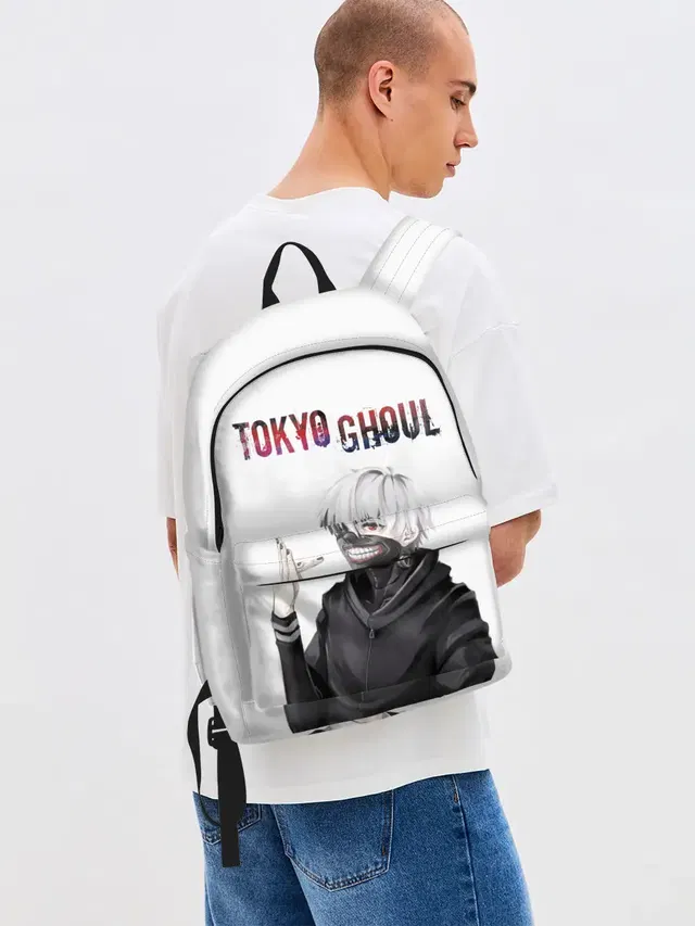 Джинсовый рюкзак с принтом «Kaneki Ken в профиль»