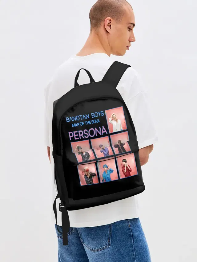 Джинсовый рюкзак с принтом «BTS — BTS Lifestyle»