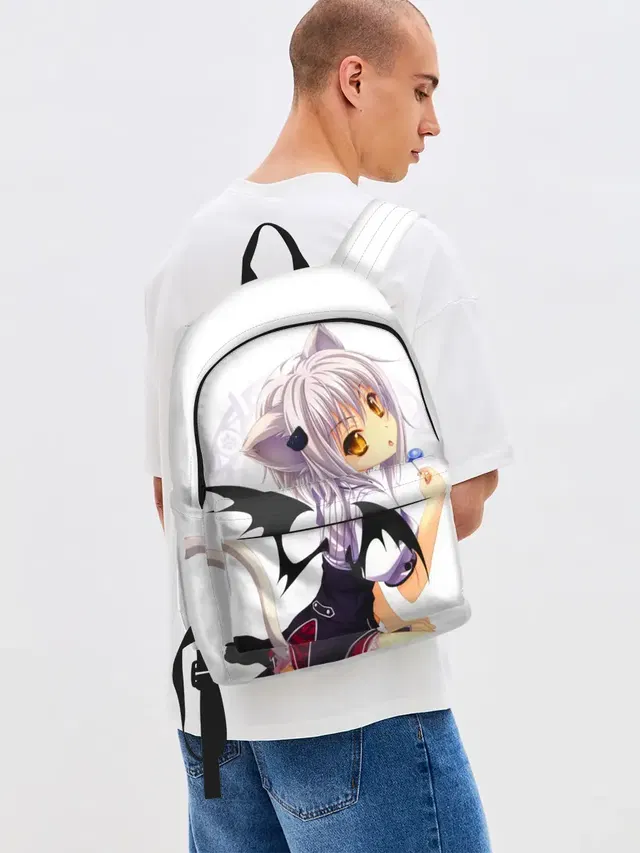 Джинсовый рюкзак с принтом «Демоны старшей школы — High School DxD, Конэко»