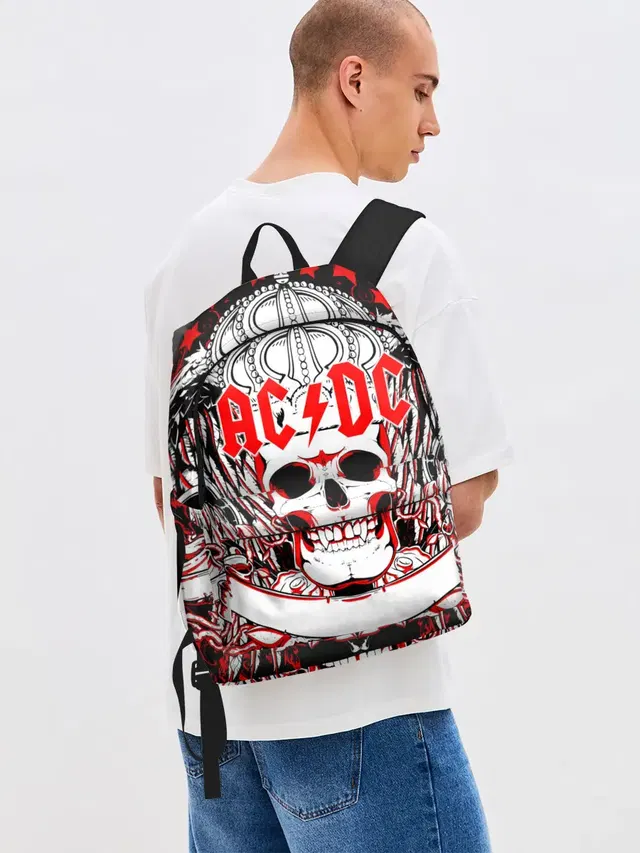 Джинсовый рюкзак с принтом «Skull»