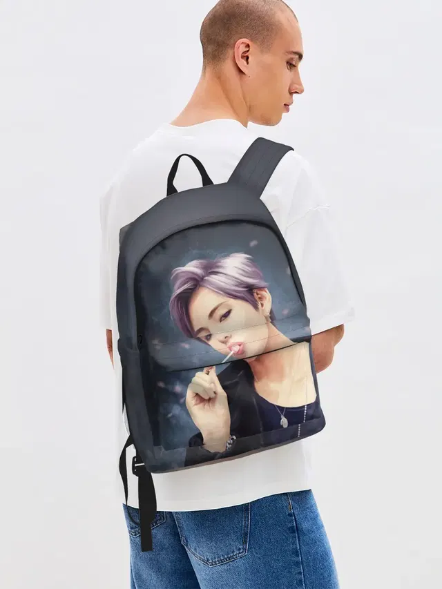 Джинсовый рюкзак с принтом «BTS — Hair»