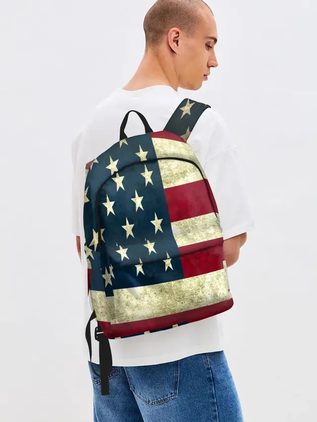 Джинсовый рюкзак с принтом «США — usa collection 2019»