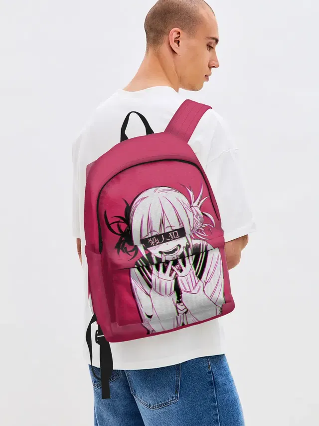 Джинсовый рюкзак с принтом «Himiko Toga»