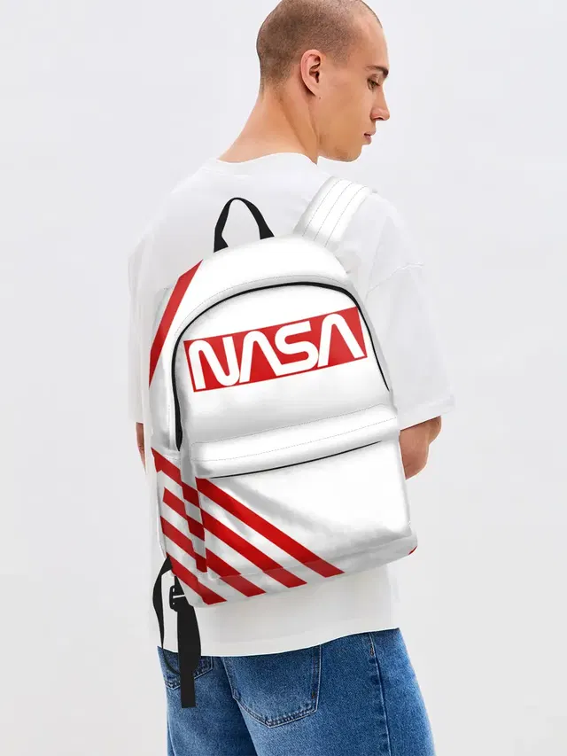 Джинсовый рюкзак с принтом «NASA»