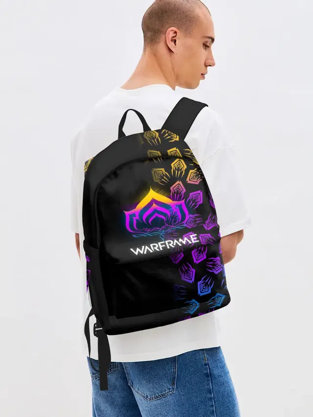 Джинсовый рюкзак с принтом «Warframe»