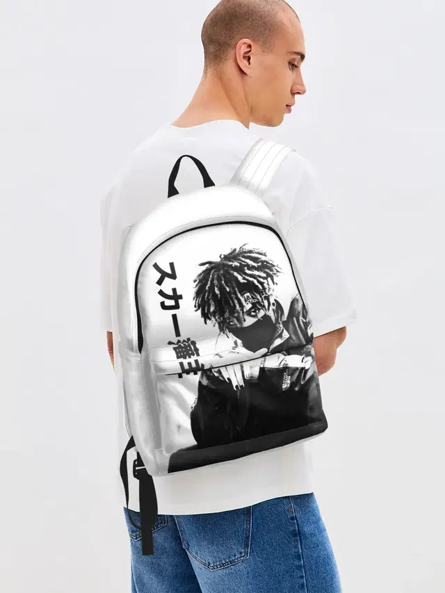 Джинсовый рюкзак с принтом «Scarlxrd»