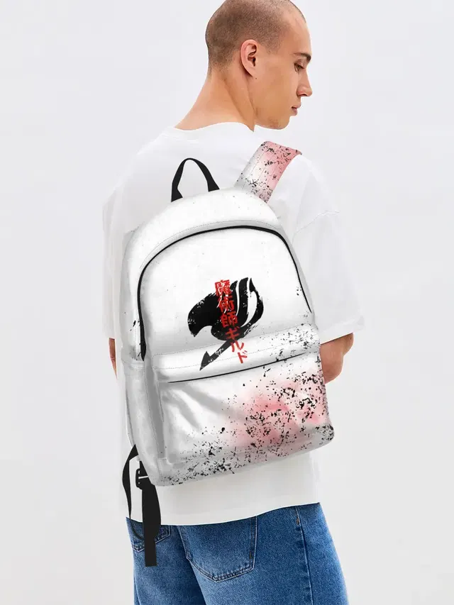 Джинсовый рюкзак с принтом «Хвост Феи — Fairy Tale logo»