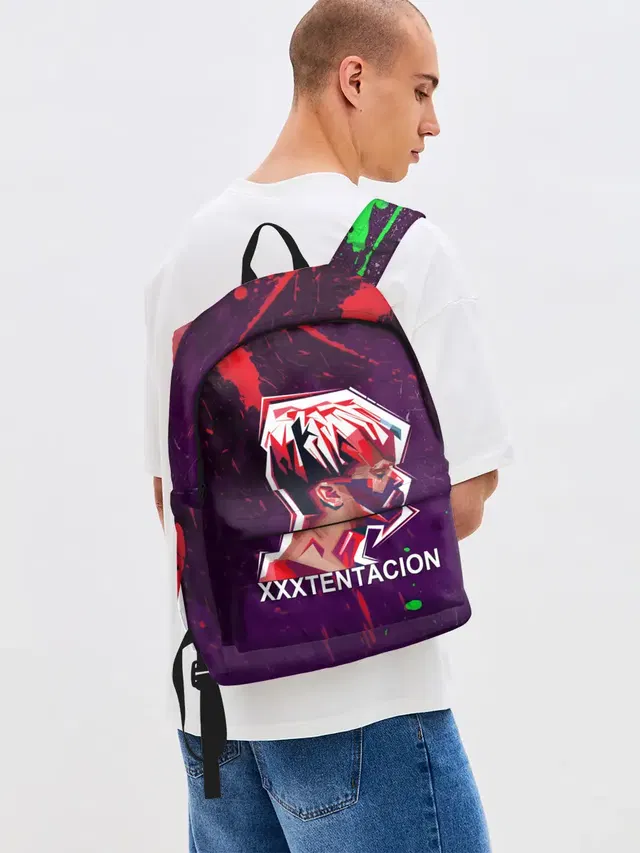 Джинсовый рюкзак с принтом «XXXTentacion»