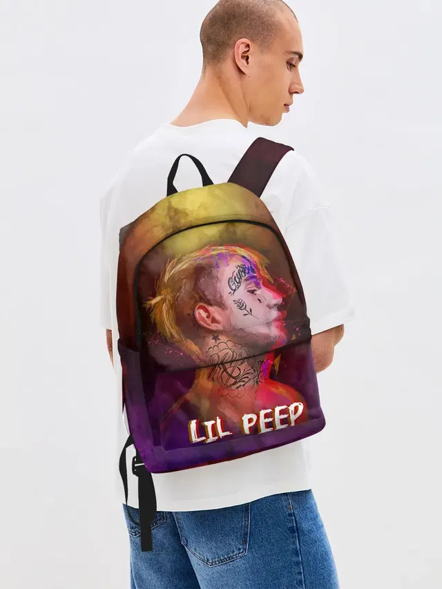 Джинсовый рюкзак с принтом «Lil Peep — Lil Peep ART»