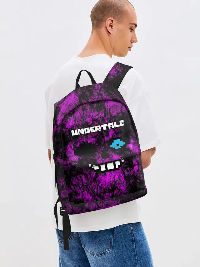 Джинсовый рюкзак с принтом «Undertale Sans.»