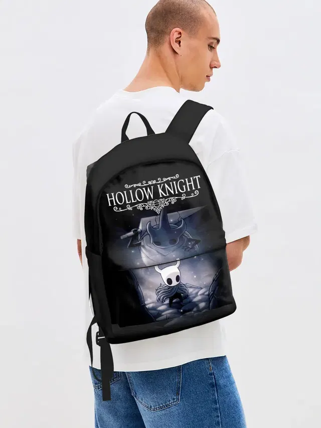 Джинсовый рюкзак с принтом «Hollow Knight»