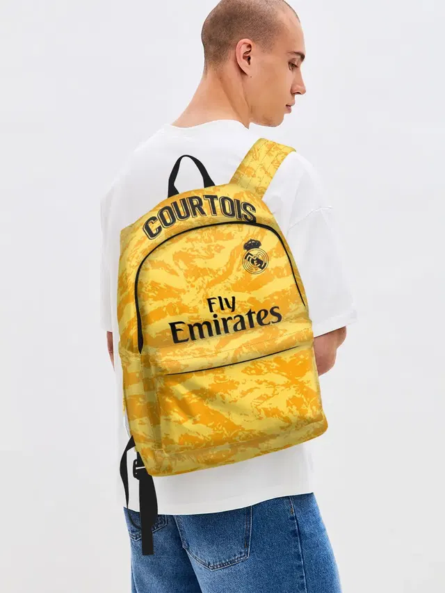 Джинсовый рюкзак с принтом «Реал Мадрид — Courtois gk home 19-20»
