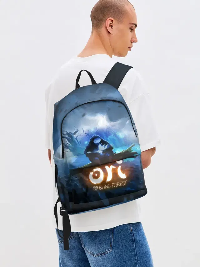 Джинсовый рюкзак с принтом «Ori — Ori - And The Will Of The Wisp»