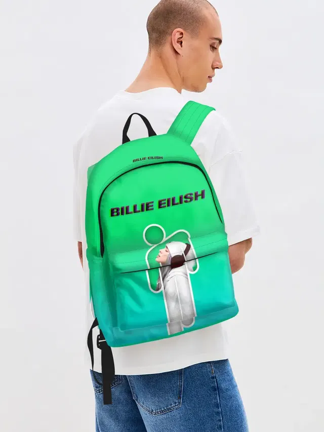 Джинсовый рюкзак с принтом «Billie Eilish»
