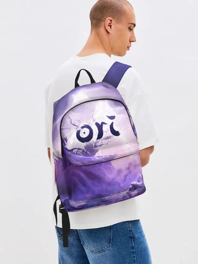 Джинсовый рюкзак с принтом «Ori»