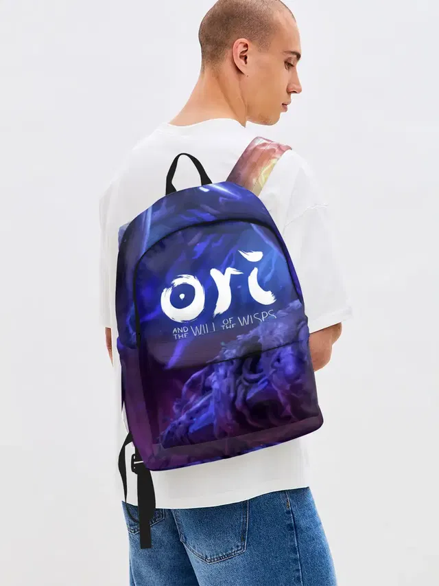 Джинсовый рюкзак с принтом «Ori and the will of the wisps»