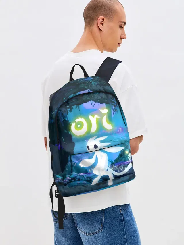 Джинсовый рюкзак с принтом «Ori»