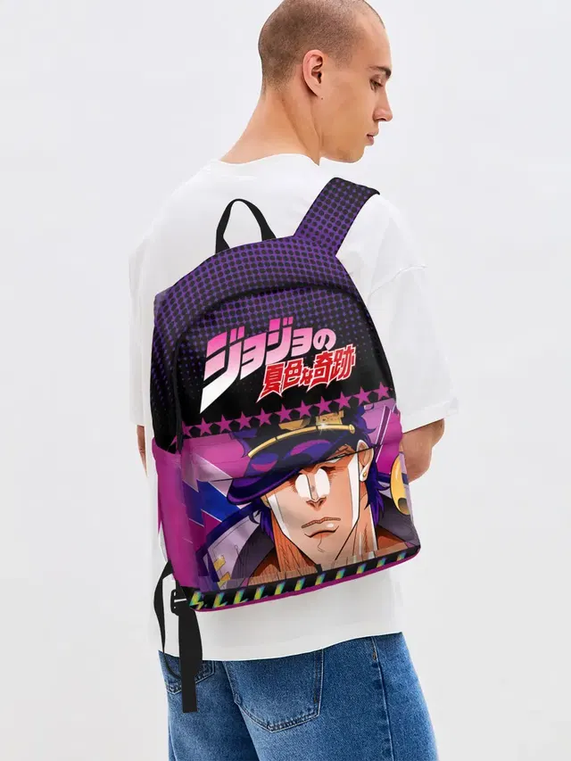 Джинсовый рюкзак с принтом «Joutarou Kuujou JoJo»