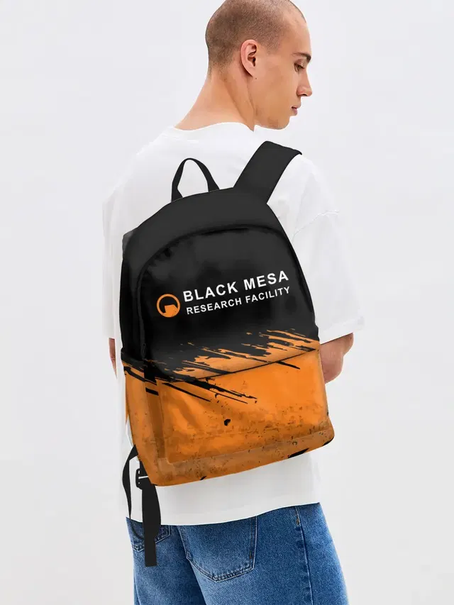 Джинсовый рюкзак с принтом «Half-Life — BLACK MESA»