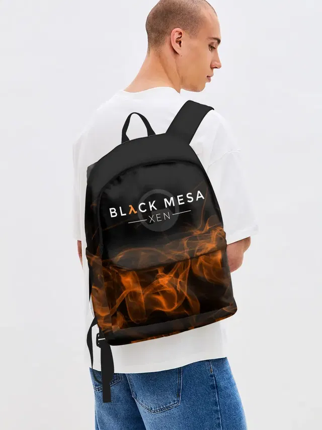 Джинсовый рюкзак с принтом «Half-Life — HALF-LIFE - Black Mesa: XEN»