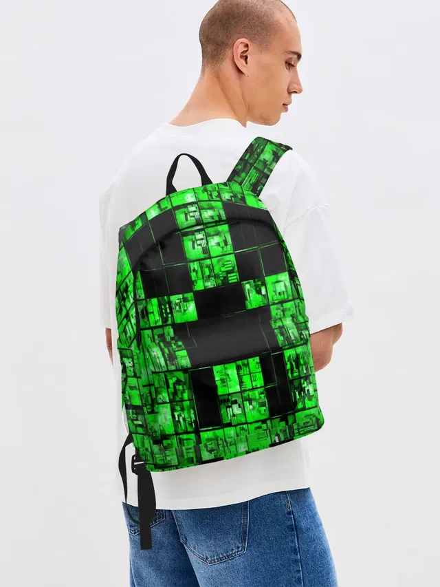 Джинсовый рюкзак с принтом «Minecraft»