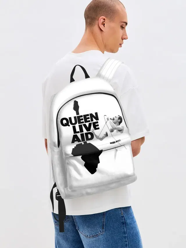 Джинсовый рюкзак с принтом «Queen LIVE AID»