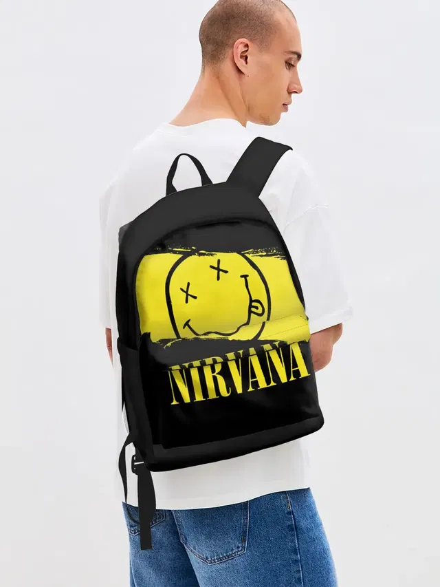 Джинсовый рюкзак с принтом «Nirvana»