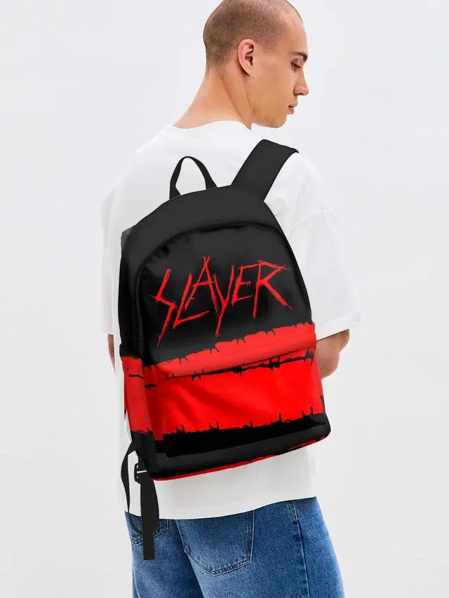 Джинсовый рюкзак с принтом «Slayer»