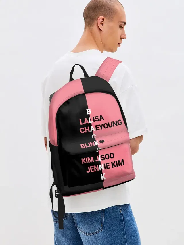 Джинсовый рюкзак с принтом «BTS — BLACKPINK»