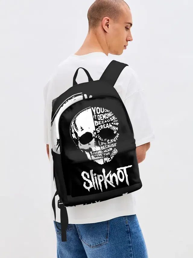 Джинсовый рюкзак с принтом «Skull»