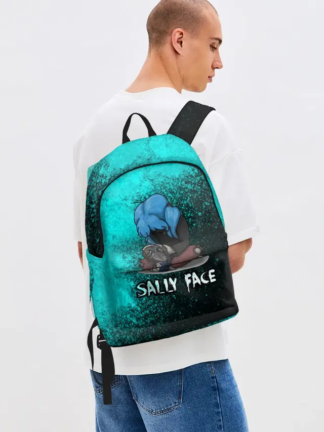 Джинсовый рюкзак с принтом «Sally Face»