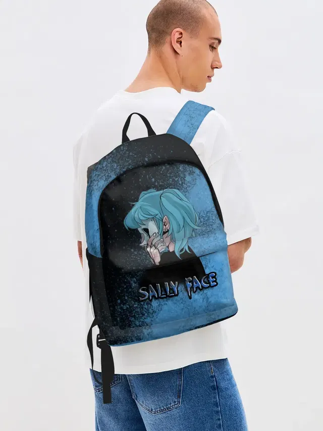 Джинсовый рюкзак с принтом «Sally Face»