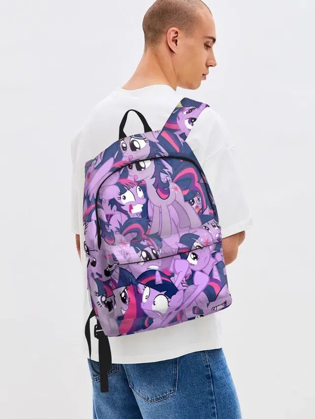 Джинсовый рюкзак с принтом «PATTERN PONY»