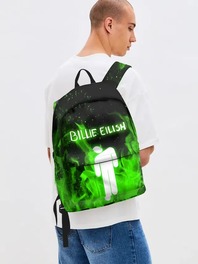 Джинсовый рюкзак с принтом «Billie Eilish»