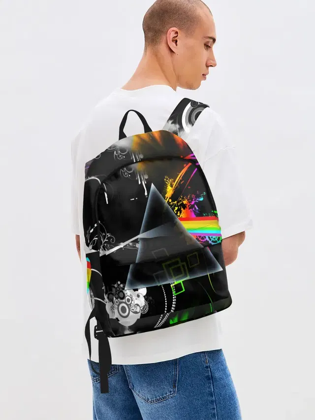 Джинсовый рюкзак с принтом «Rainbow spectrum»