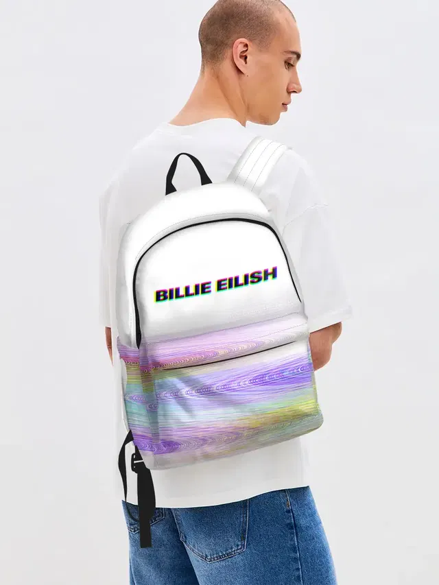 Джинсовый рюкзак с принтом «Billie Eilish»