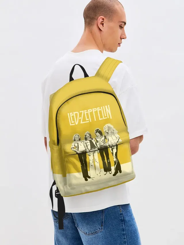 Джинсовый рюкзак с принтом «Led Zeppelin»