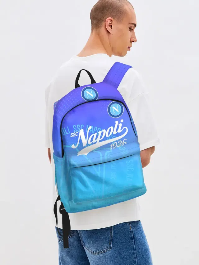 Джинсовый рюкзак с принтом «Napoli»