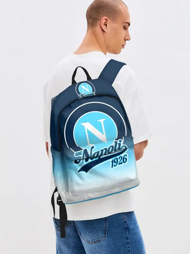 Джинсовый рюкзак с принтом «Napoli»