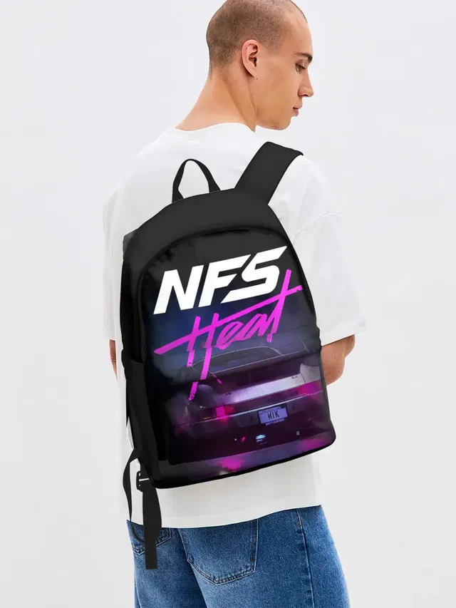 Джинсовый рюкзак с принтом «NFS — Need For Speed Heat»
