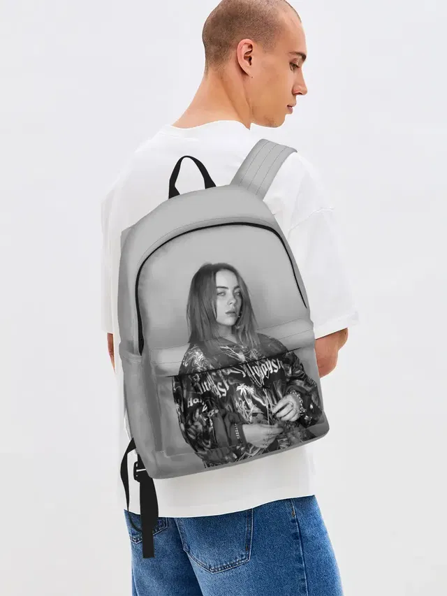 Джинсовый рюкзак с принтом «Billie Eilish»