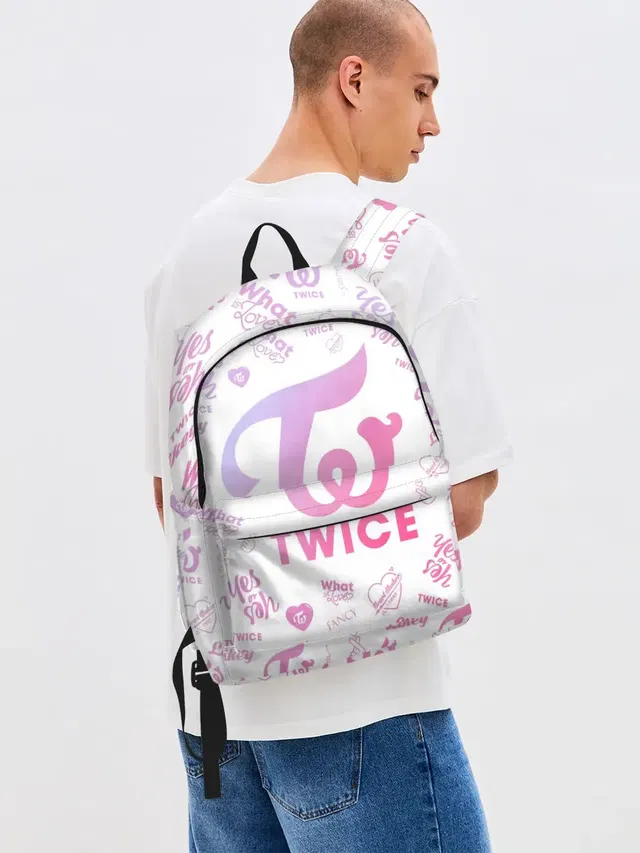 Джинсовый рюкзак с принтом «Twice»