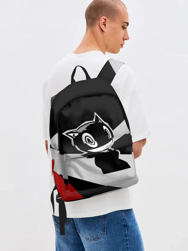Джинсовый рюкзак с принтом «Persona 5 — Morgana»