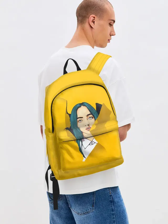 Джинсовый рюкзак с принтом «Billie Eilish»