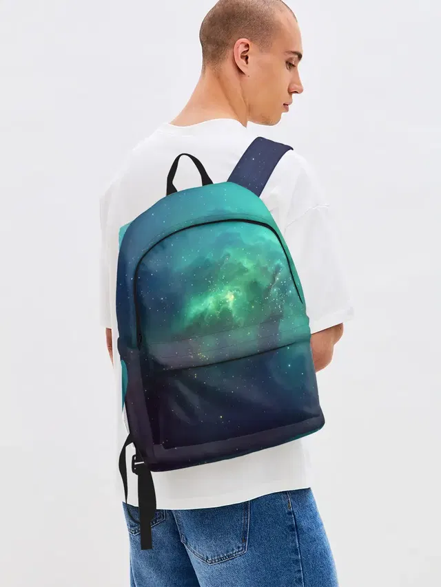 Джинсовый рюкзак с принтом «Космос — GALAXY»