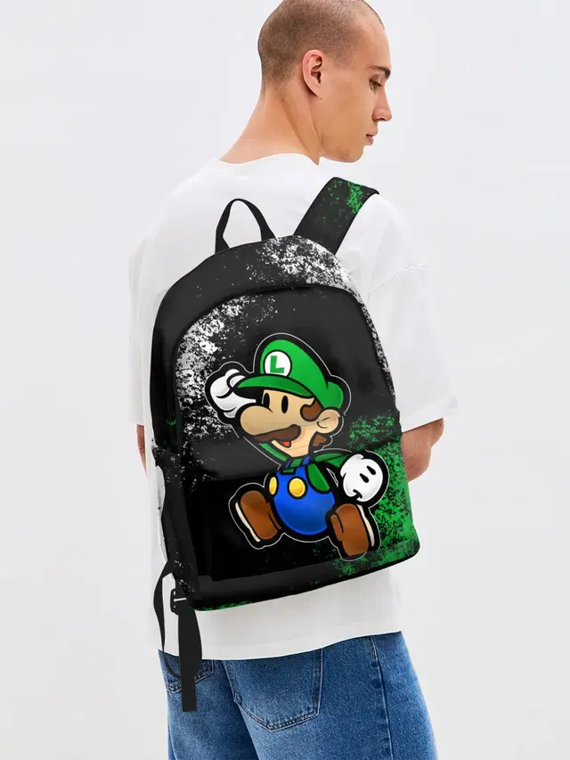 Джинсовый рюкзак с принтом «Mario — Luigis Mansion»