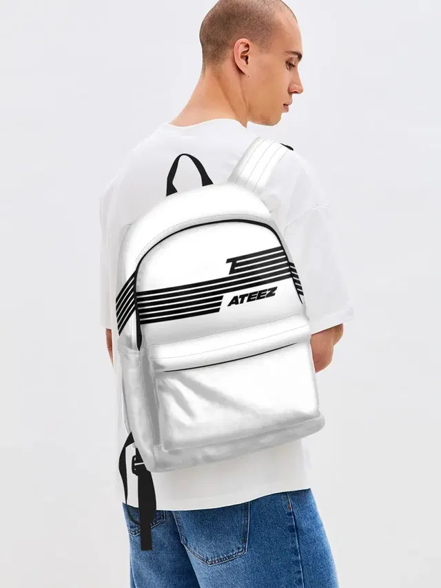 Джинсовый рюкзак с принтом «Horizontal stripes»