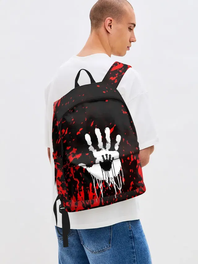 Джинсовый рюкзак с принтом «Handprint»